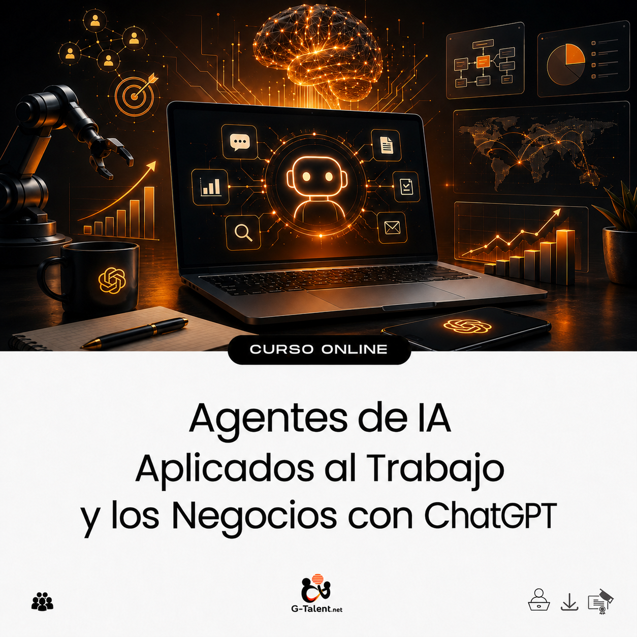 Agentes de IA Aplicados al Trabajo y los Negocios con ChatGPT